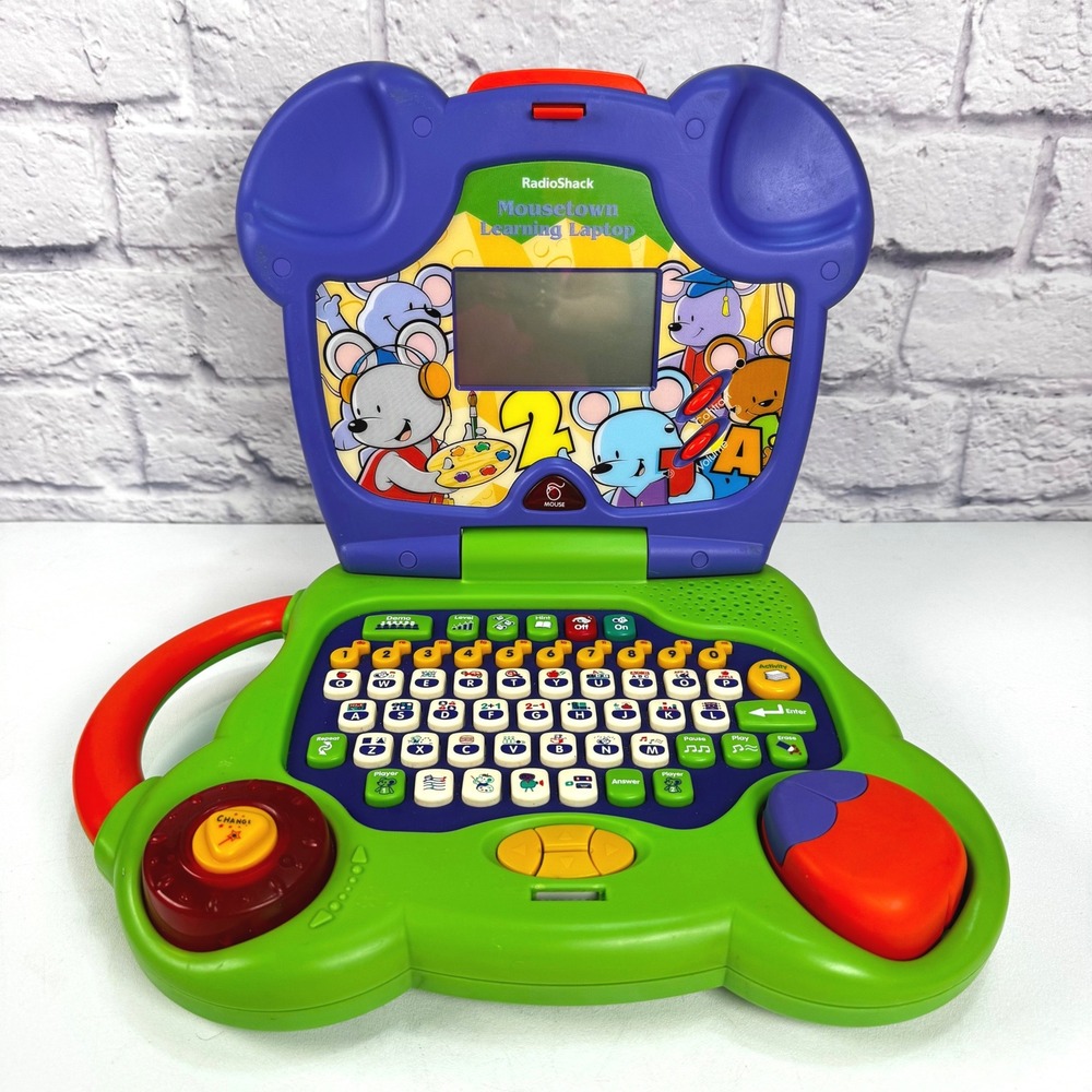 Vintage RadioShack Mousetown Learning Laptop Educational Toy Works! VIDEO